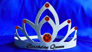 QUEEN CROWN making with Paper| How to make Crown with paper Easy | Happy Birthday Crown