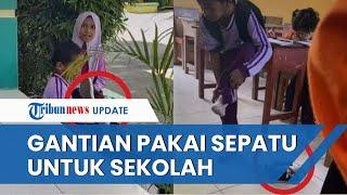 Viral Kisah Haru Kakak Adik Murid SD Gantian Pakai Sepatu untuk Sekolah & Makan Mie Sepiring Berdua