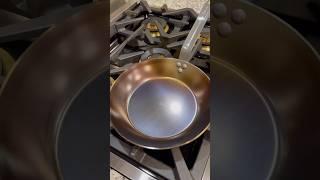 De Buyer Mineral B 10.25”: First Coat of Seasoning & Blueing #carbonsteel #debuyer #cookingchannel