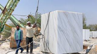 Huge Makrana Marble Production Manufacturing Process! The Legacy of White Elegance!
