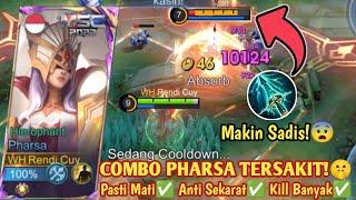 PHARSA PAKE SKY PIERCER MAKIN SAKIT DAMAGENYA! 1x COMBO MATI! | BUILD PHARSA TERSAKIT 2024 - MLBB