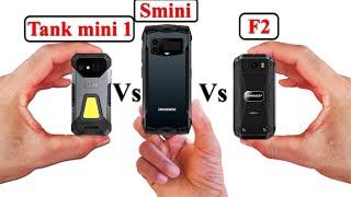 Top 3 mini-Phones | Unihertz 8849 Tank mini 1 Vs DOOGEE Smini Vs CONQUEST F2 | Full Specifications.