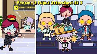 I Became A Flight Attendant At 5 5️⃣ Sad Story | Toca Life Story | Toca Life World | Toca Boca