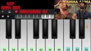 VIP MOVIE AMMA BGM IN PIANO /ARAVINDAN AJ /SUBSCRIBE ️