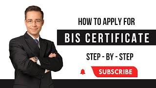 How to apply for BIS certificate ? #bis #biscertificate #howto