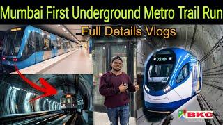 Mumbai First Underground Metro 2024 | Mumbai Underground Metro Aqua Line 3 | Mumbai Metro  Update