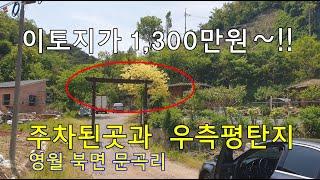 소액으로 보유가능한 평탄토지 영월 문곡리 1300만원