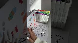 relaxing colouring with art markers 