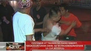 Customer at tauhan ng isang bakery, nagkasuntukan dahil sa 'di pagkakaunawaan sa cup noodles