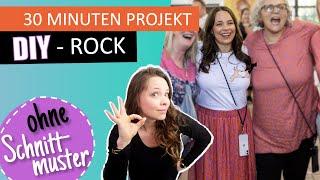  Kein Schnittmuster? Kein Problem! Rock mit 2 Schlitzen wird zum Hingucker! "