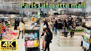 Paris France -February 2024 |Paris 4K Lafayette mall| Walk in Paris