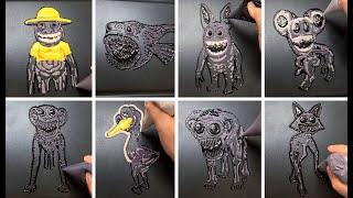 Making Zoonomaly : Zookeeper, Monster Fish, Monster rabbit, Monster Monkey...Pancake art challenge