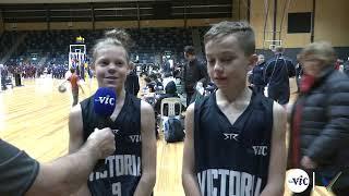 Team Vic Basketball 12 Boys Captains Ollie and Lenny