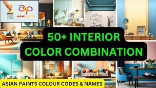 Top 50 Interior Colour Combinations for Walls with code | Asian paints Interior color combination