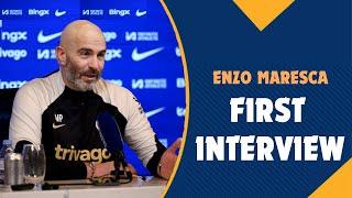 Enzo Maresca FIRST INTERVIEW As Chelsea Head Coach