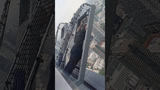 Grand master Rabih Hamzeh during a high-rise building stunt in Thailand.