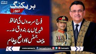 CJP Umar Ata Bandial`s Important Remarks in Military Trial Case | Samaa TV