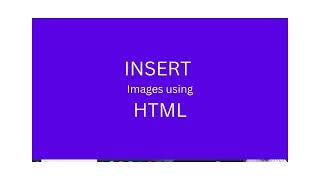 INSERT Images using HTML