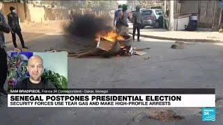 Protesters set up barricades in Dakar following postponement of Senegal's presidential vote