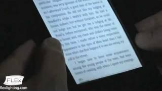 FLEx Lighting Demo on eBook Reader Screen in the Dark