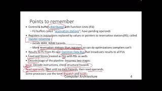 Lecture 41: Dynamic instruction scheduling