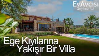 İzmir Özdere'de Deniz Manzaralı ve Geniş Bahçeli Satılık Villa I İzmir Satılık Villa