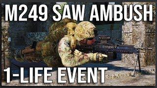 M249 SAW PLATOON AMBUSH! - Squad 1-Life Event