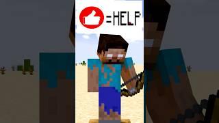 HELP Herobrine Archery Challenge (Bones - Imagine Dragons) #minecraftshorts #bones #fypシ