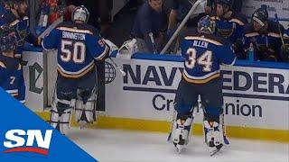 Jordan Binnington Gets Pulled After Giving Up Fifth Goal In Game 3