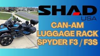 CAN-AM Spyder F3 / F3S  2015-2024 - SHAD USA LUGGAGE REVIEW !