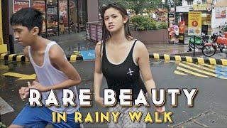 SUDDEN BEAUTY IN SUPER HEAVY RAIN  UNFORGETABLE RAINY WALK EXPERIENCE IN QUEZON CITY  [4K] 