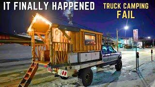 Winter Truck Camping Fail at the 2024 Iditarod Sled Dog Race in Downtown Anchorage, Alaska