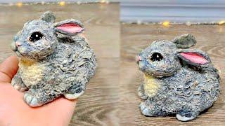 КРОЛИК из ВАТЫ своими руками.Поделки из доступных материалов.COTTON WOOL RABBIT craft.DIY.