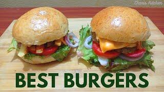 BEST BEEF Burger Recipe//How To Make Hamburger  at home