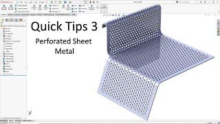 Solidworks Quick Tips 03 - Perforated Sheet Metal