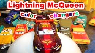 Pixar Cars Unboxing New Lightning McQueen Color Changer with Mater Doc Ramone and more