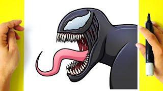 Como DESENHAR o VENOM - Como DIBUJAR a VENOM - Drawing Tutorial