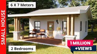 (6x7 meters) Small House Design Ideas with 2 BEDROOM | 42 SqM