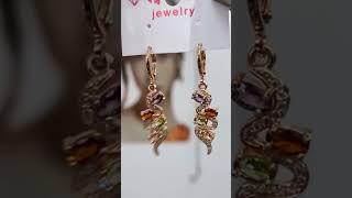 #earrings #music 玫瑰金色龍形耳環