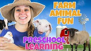 Farm Animal FUN | Learn Animals and Sounds | Toddler Learning