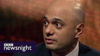 Budget 2016: Evan Davis grills Sajid Javid on the numbers  - BBC Newsnight