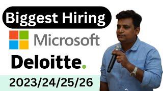 2025 Best Opportunity For Freshers & Students | Microsoft Deloitte Google Official Hiring Started