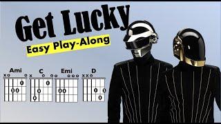 Get Lucky (Daft Punk) EASY Guitar Chord and Lyric Play-Along