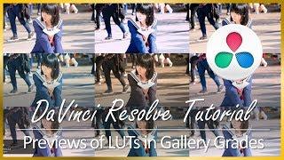DaVinci Resolve Tutorial - Previews of LUTs in Gallery GradesCornyHornet9994  Taipei[FHD][99]