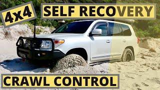 Toyota Landcruiser CRAWL CONTROL | Stuck in Sand | Demonstrating 4x4 sand self recovery Does it work