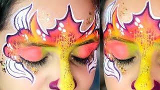 Dragon One Stroke Face Paint Tutorial