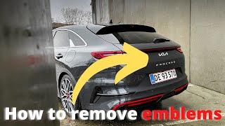 Removing logos from the Kia Proceed