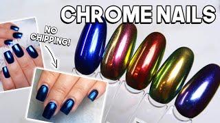 NO CHIPPING! Chrome Nail Art Tutorial 