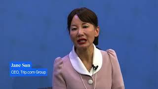 Jane Sun, CEO of Trip.com Group shares insights at the 2023 Edelman Trust Barometer Launch Event