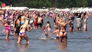 Sopot plaża 25-06-2023 gorący początek wakacji